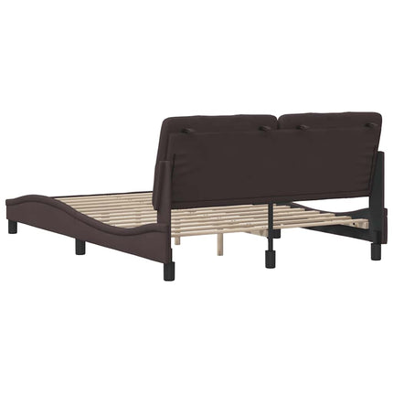 Giroletto senza Materasso Marrone Scuro 140x200 cm Tessuto