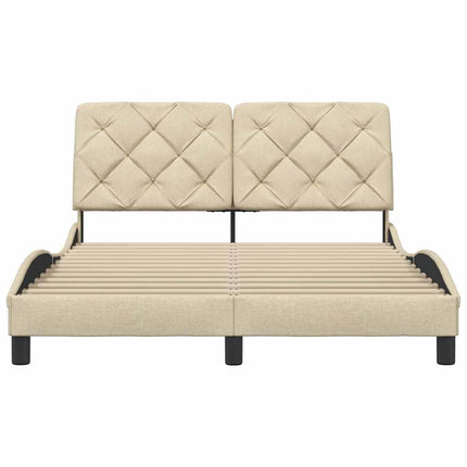 Giroletto senza Materasso Crema 140x200 cm in Tessuto