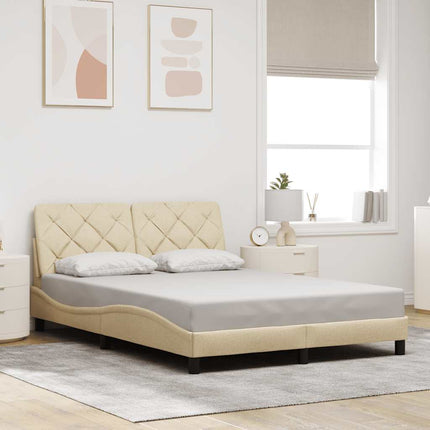 Giroletto senza Materasso Crema 140x200 cm in Tessuto