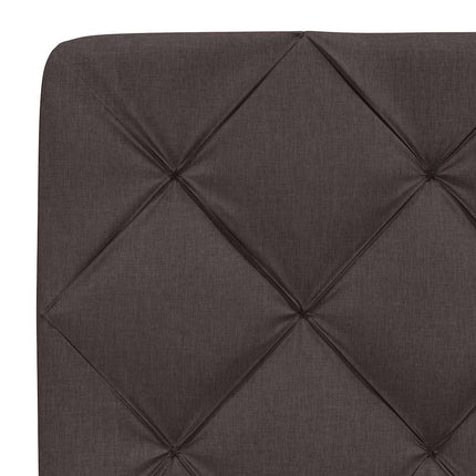 Giroletto senza Materasso Marrone Scuro 160x200 cm Tessuto