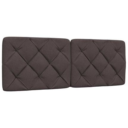 Letto con Materasso Marrone Scuro 140x200cm Tessuto