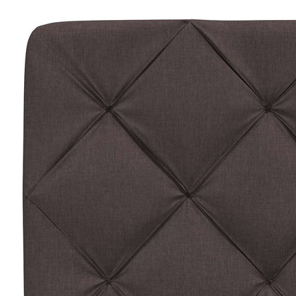 Letto con Materasso Marrone Scuro 180x200cm Tessuto