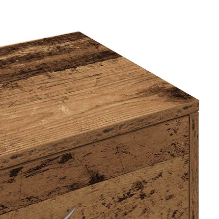 Credenza con 6 Cassetti Legno Antico 50x34x96 cm in Truciolato
