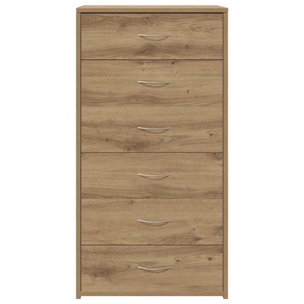 Credenza 6 Cassetti Rovere Artigianale 50x34x96cm Truciolato