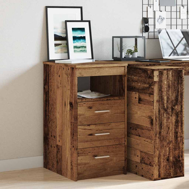 Cassettiera Legno Antico 40x50x76 cm in Truciolato