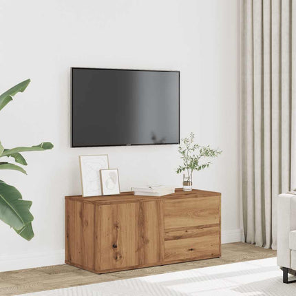 Mobile Porta TV Rovere Artigianale 80x34x35,5 cm Truciolato