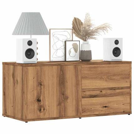 Mobile Porta TV Rovere Artigianale 80x34x35,5 cm Truciolato