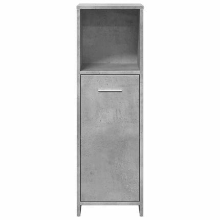 Mobile da Bagno Grigio Cemento 30x30x95 cm in Legno Multistrato