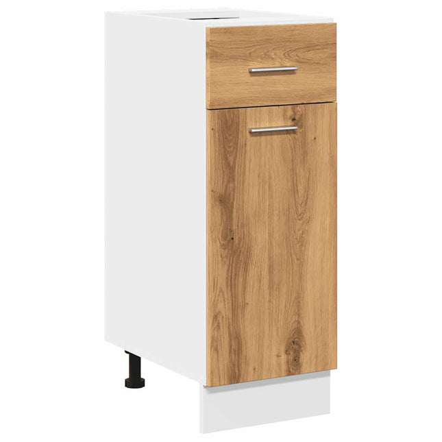 Cassettiera Rovere Artigianale 30x46x81,5 cm Legno Multistrato