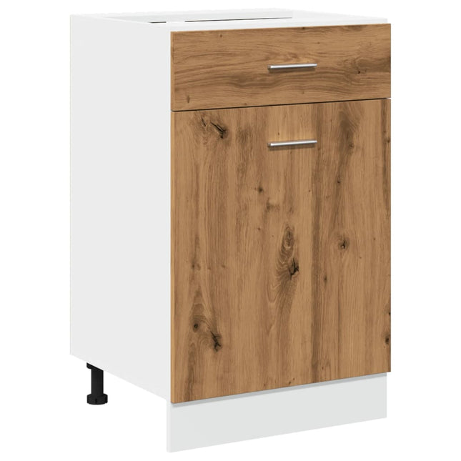 Cassettiera Rovere Artigianale 50x46x81,5 cm Legno Multistrato