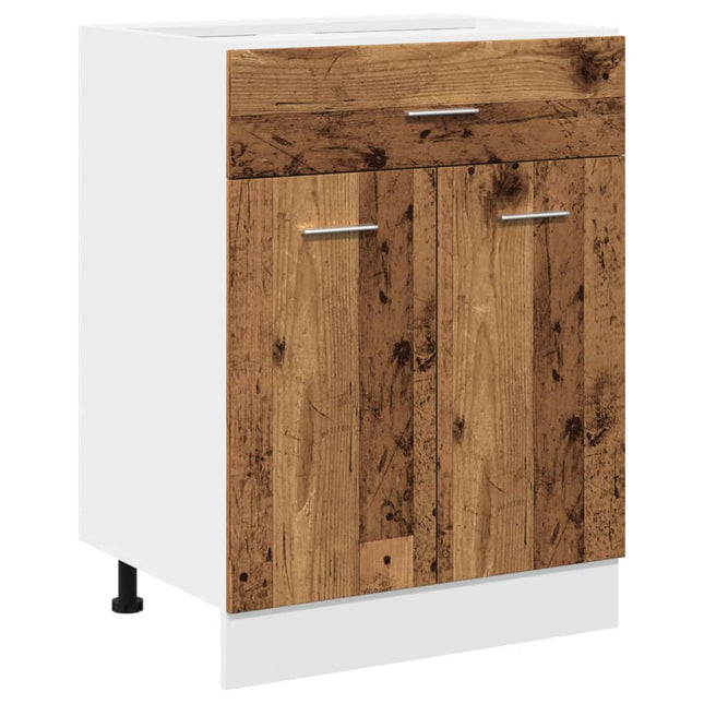 Cassettiera Inferiore Legno Antico 60x46x81,5 cm in Truciolato