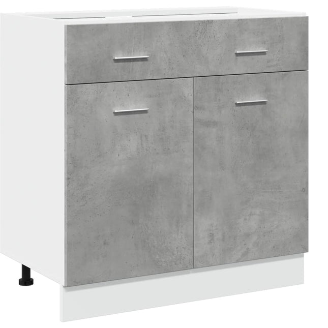 Armadio Inferiore Cassetto Grigio Cemento 80x46x81,5Multistrato