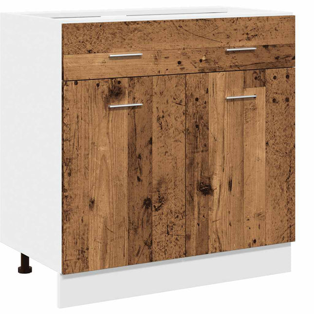 Cassettiera Legno Antico 80x46x81,5 cm Legno Multistrato