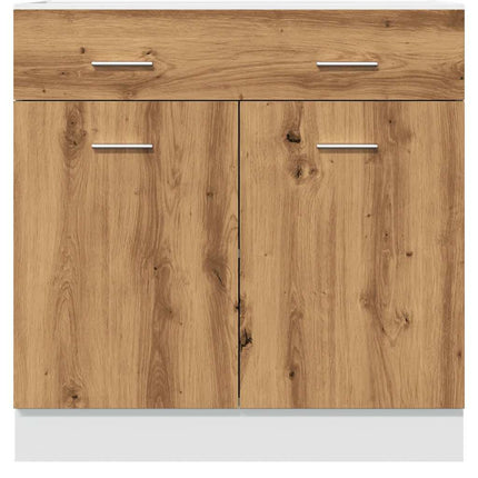 Cassettiera Rovere Artigianale 80x46x81,5 cm Legno Multistrato