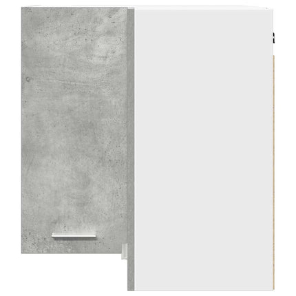 Pensile Angolare Grigio Cemento 57x57x60 cm in Truciolato