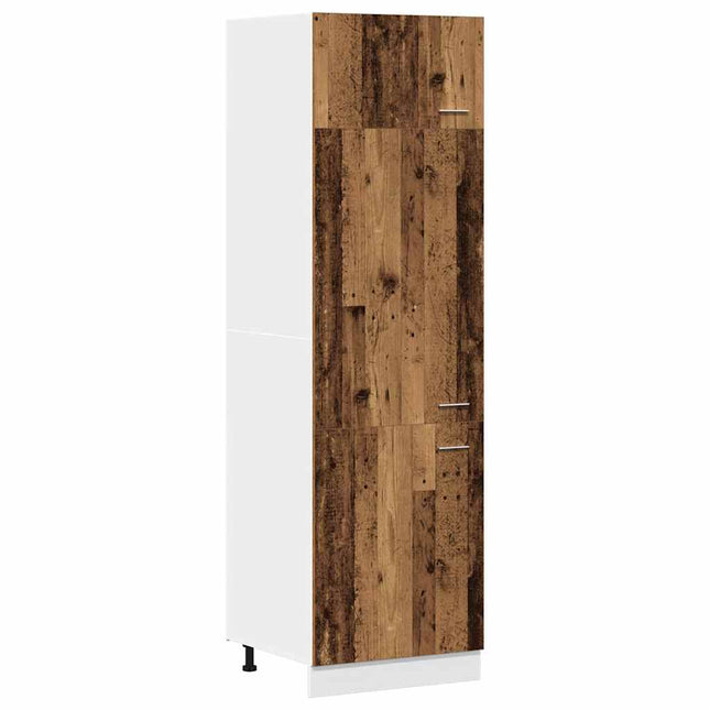 Armadio per Frigo Legno Antico 60x57x207 cm in Truciolato