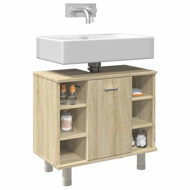 Mobile da Bagno Rovere Sonoma 60x32x53,5cm in Legno Multistrato