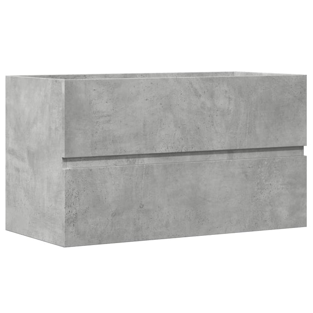 Mobile Lavabo Grigio Cemento 90x38,5x45 cm in Legno Multistrato