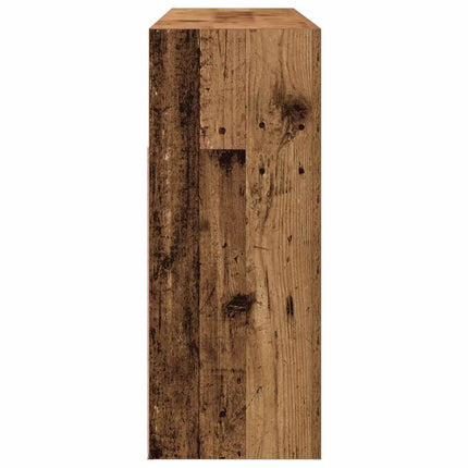 Credenza con Luci LED Legno Antico 115,5x30x75 cm in Truciolato