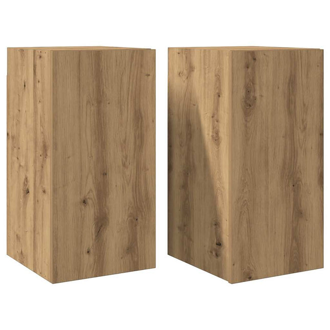 Mobili TV 2 pz Rovere Marrone 30,5x30x60 cm Legno Multistrato
