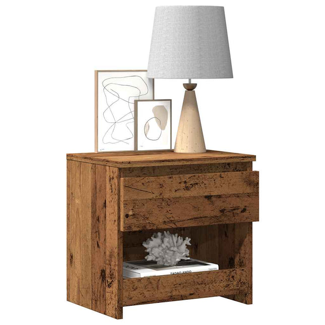 Comodino Legno Antico 40x30x39 cm in Legno Multistrato