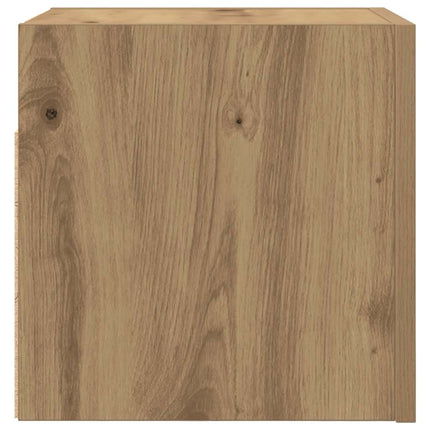Armadietto TV Montato a Parete Rovere Artigianale 30,5x30x30 cm