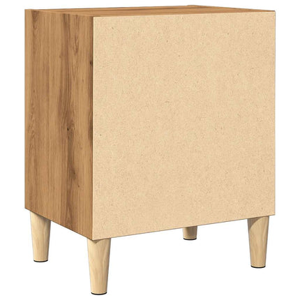 Comodino Rovere Artigianale 40x30x50 cm in Legno Multistrato