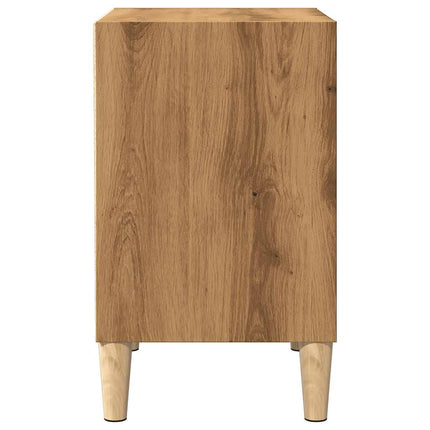Comodini Rovere Artigianale 2 pz 40x30x50 cm Legno Multistrato