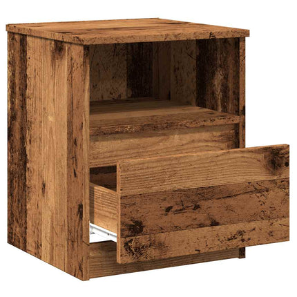 Comodini 2 pz Legno Antico 40x40x50 cm in Legno Multistrato