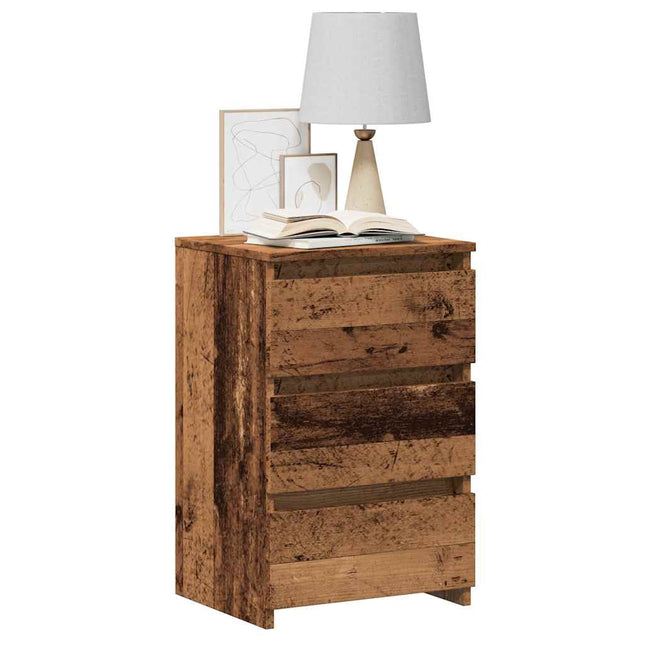 Comodino Legno Antico 40x35x62,5 cm in Legno Multistrato