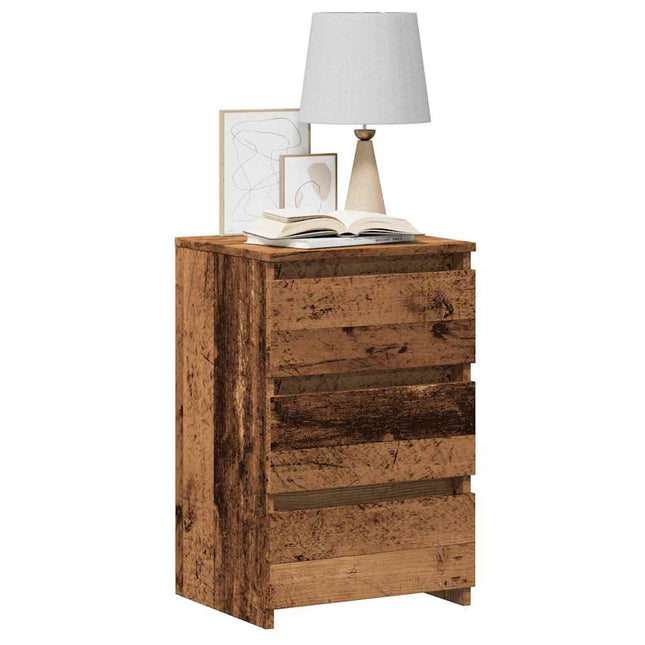 Comodini Legno Antico 2 pz 40x35x62,5 cm in Legno Multistrato