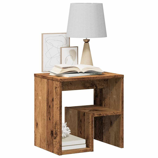 Comodini Legno Antico 2 pz 40x30x40 cm in Legno Multistrato