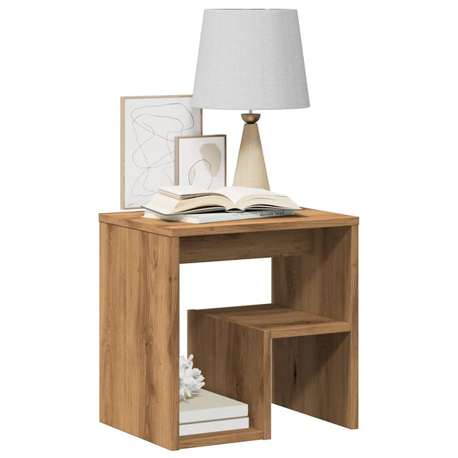 Comodino Rovere Artigianale 40x30x40 cm in Legno Multistrato