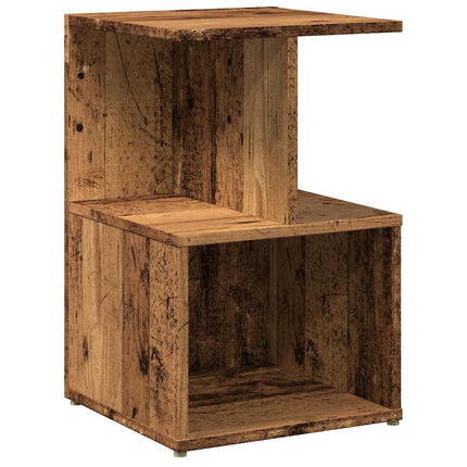Comodini Legno Vecchio 2 pz 35x35x55 cm in Legno Multistrato
