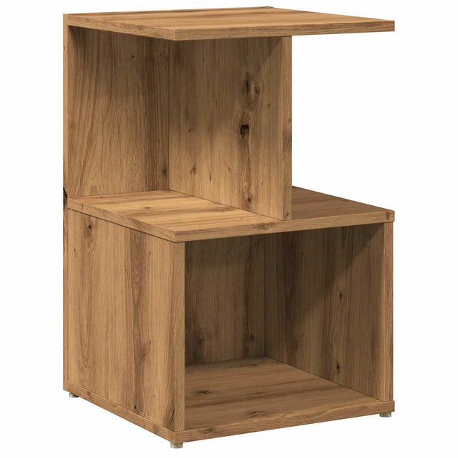 Comodino Rovere Artigianale 35x35x55 cm in Legno Multistrato