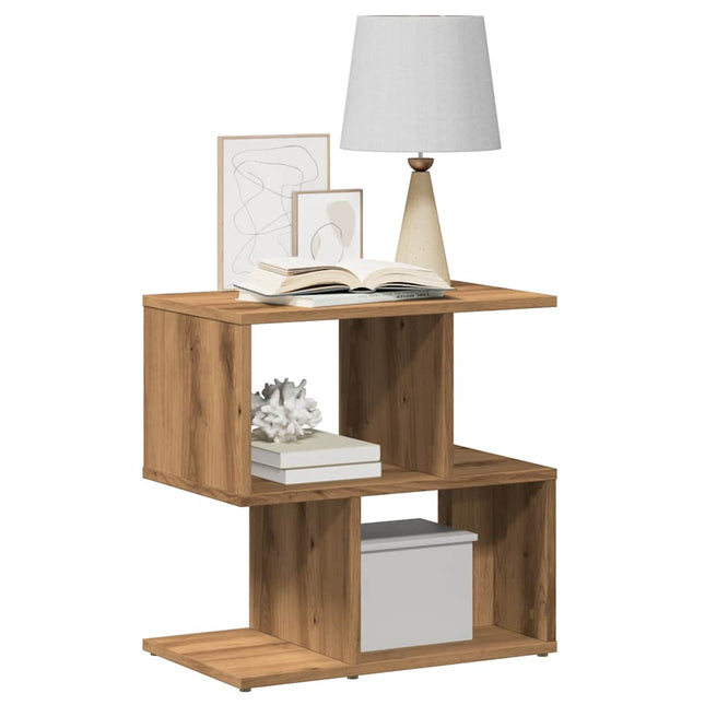 Comodini 2pz Rovere Artigianale 50x30x51,5 cm Legno Multistrato