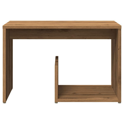 Tavolino Rovere Artigianale 59x36x38 cm in Legno Multistrato