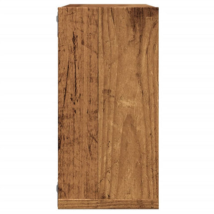 Mensole Parete a Cubo 2 pz Legno Vecchio 30x15x30 cm Truciolato