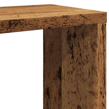 Mensole Parete a Cubo 2 pz Legno Vecchio 30x15x30 cm Truciolato