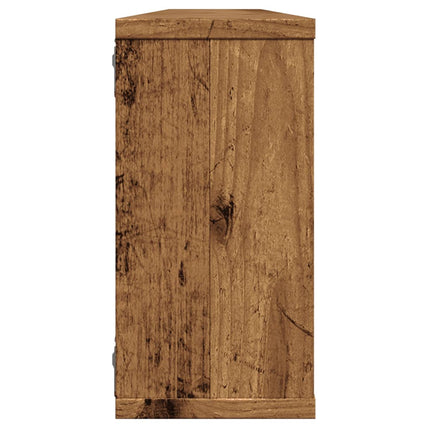 Mensole Parete a Cubo 4 pz Legno Vecchio 100x15x30cm Truciolato