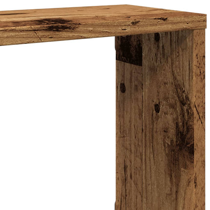Mensole Parete a Cubo 4 pz Legno Vecchio 100x15x30cm Truciolato