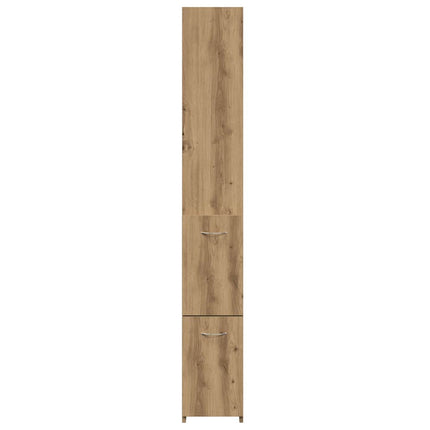 Armadietto Bagno Rovere 25x25x170 cm Legno Multistrato