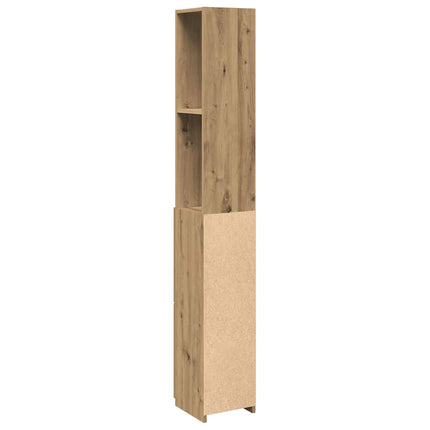 Armadietto Bagno Rovere 25x25x170 cm Legno Multistrato