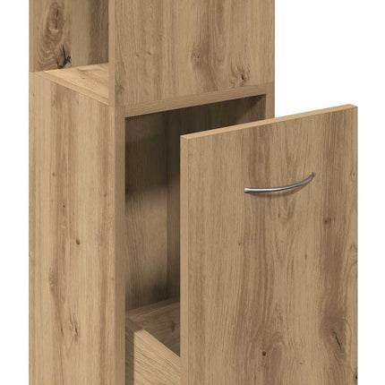 Armadietto Bagno Rovere 25x25x170 cm Legno Multistrato