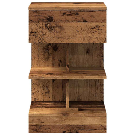 Comodino in Legno Vecchio 40x35x65 cm in Legno Multistrato