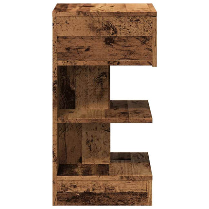 Comodino in Legno Vecchio 40x35x65 cm in Legno Multistrato
