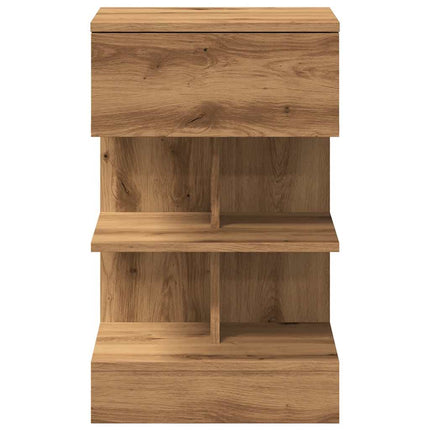 Comodino Rovere Artigianale 40x35x65 cm in Legno Multistrato