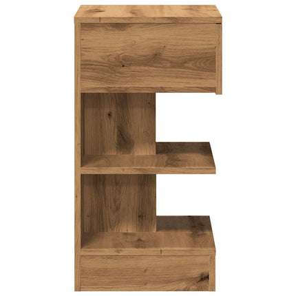 Comodino Rovere Artigianale 40x35x65 cm in Legno Multistrato