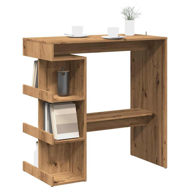 Tavolo da Bar con Ripiani Rovere 100x48x101,5 cm in Truciolato
