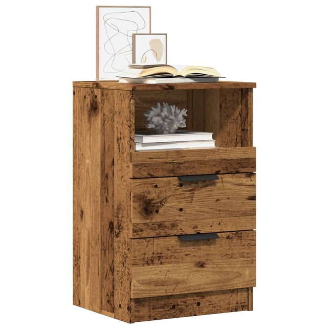 Comodino Legno Vecchio 40x36x65 cm in Legno Multistrato